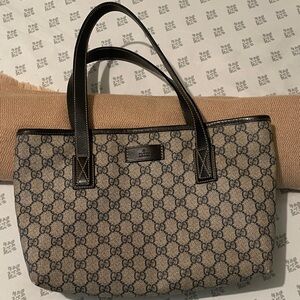 Gucci Beige and Black Women's Tote Bag